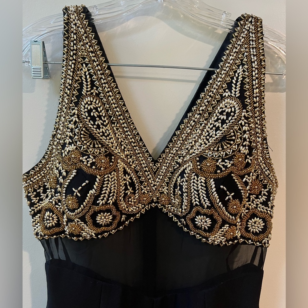 Vintage Alyce Designs Beaded Shear Evening Gown/Prom/Wedding Women’s Size 4 - Picture 1 of 8